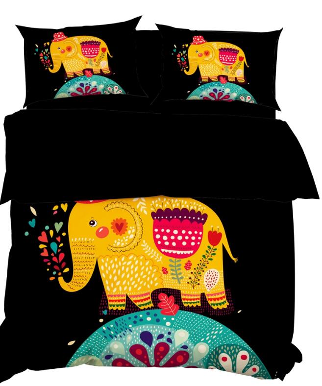 3D Cartoons Elephant Earth 9913 Bed Pillowcases Quilt