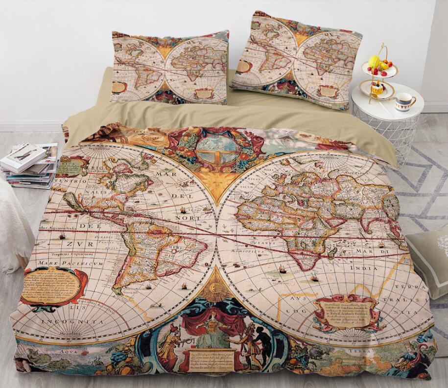 3D Map Mural 8891 Bed Pillowcases Quilt