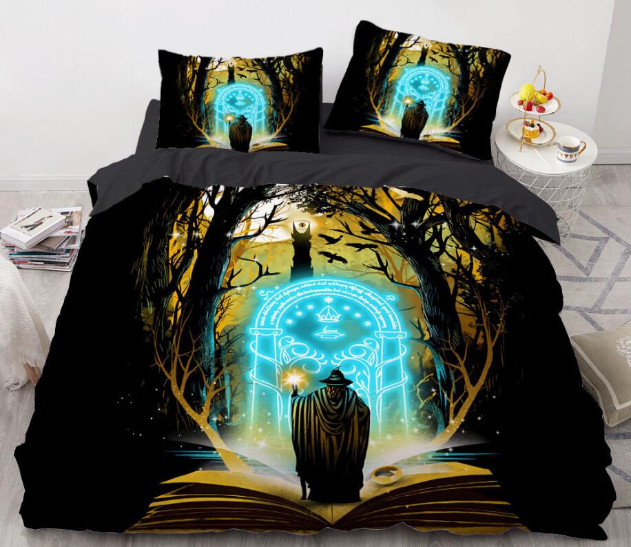 3D Forest Witch 8883 Bed Pillowcases Quilt