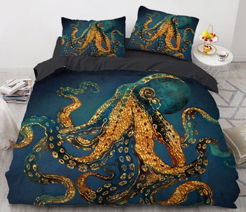 3D Octopus 8881 Bed Pillowcases Quilt