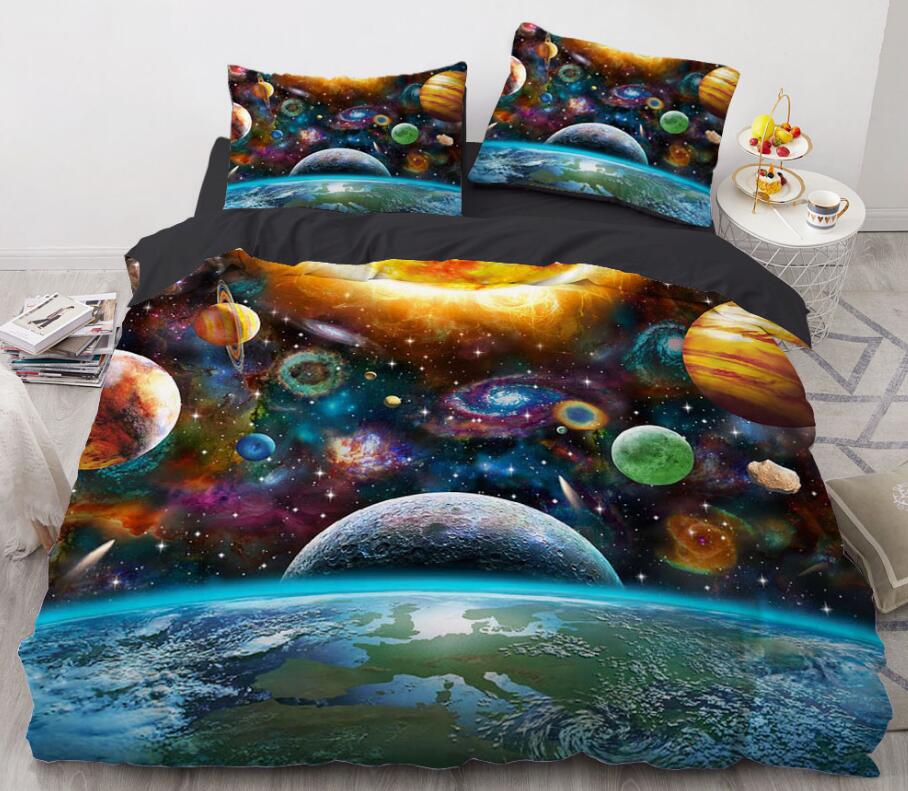 3D Space Planet 8869 Bed Pillowcases Quilt