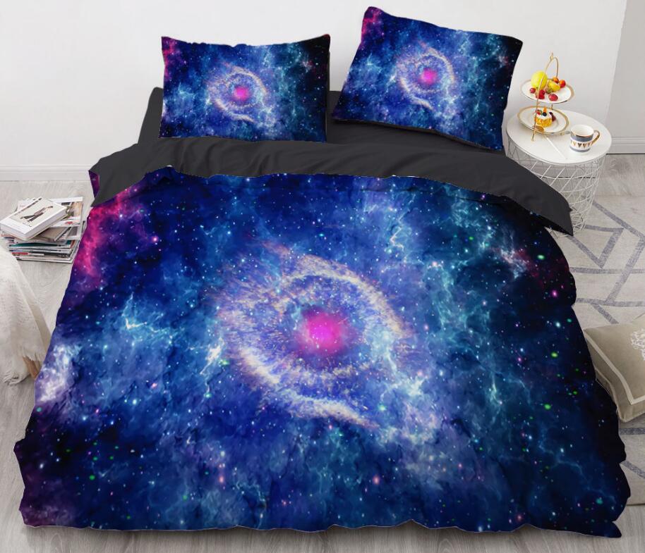 3D Galaxy 8870 Bed Pillowcases Quilt
