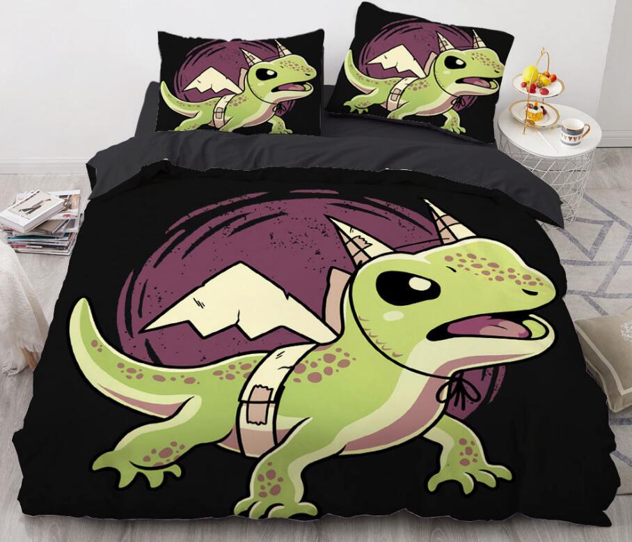 3D Cartoons Lizard 8836 Bed Pillowcases Quilt