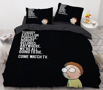 3D Morty 8839 Bed Pillowcases Quilt