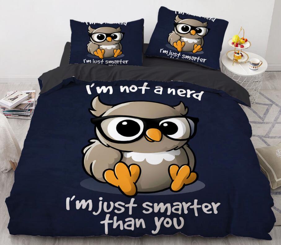3D Cartoons Owl 8810 Bed Pillowcases Quilt