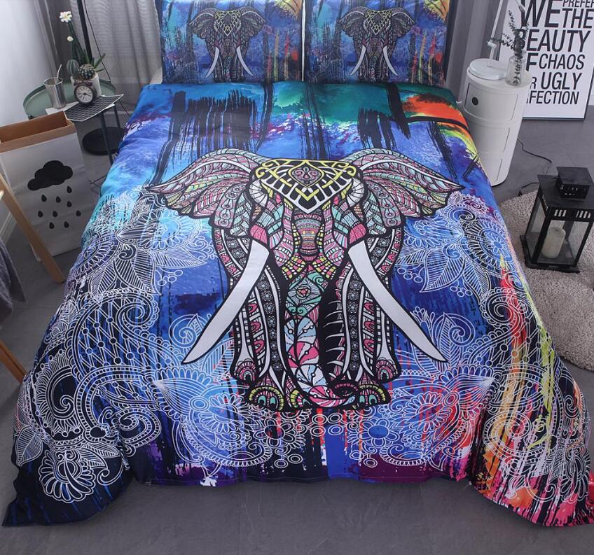 3D Elephant Totem Pattern 9959 Bed Pillowcases Quilt
