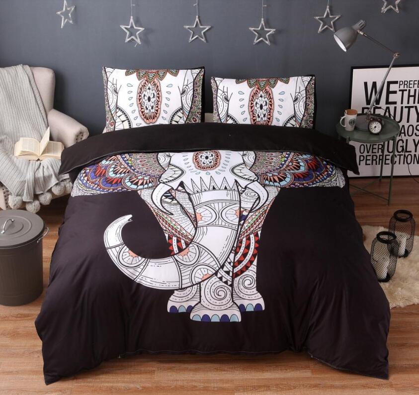 3D Elephant Totem Pattern 99154 Bed Pillowcases Quilt