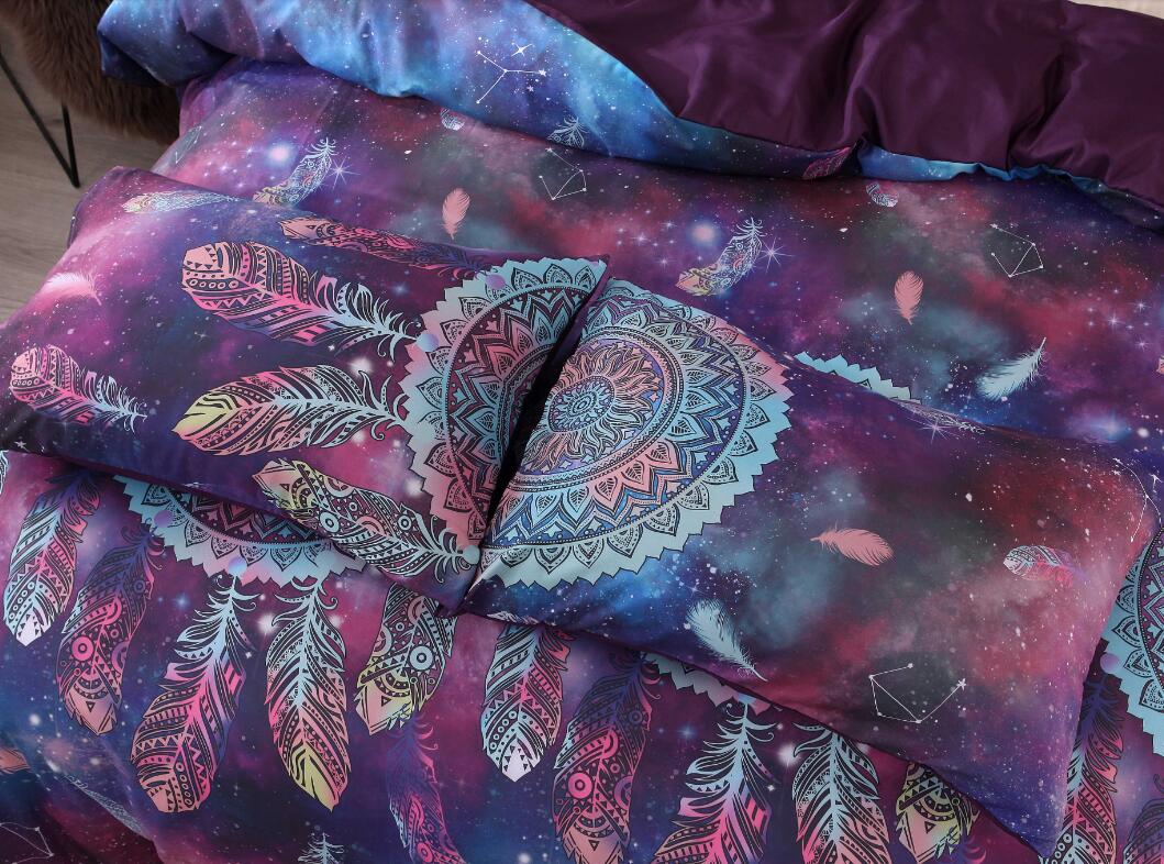 3D Purple Dreamcatcher 9964 Bed Pillowcases Quilt