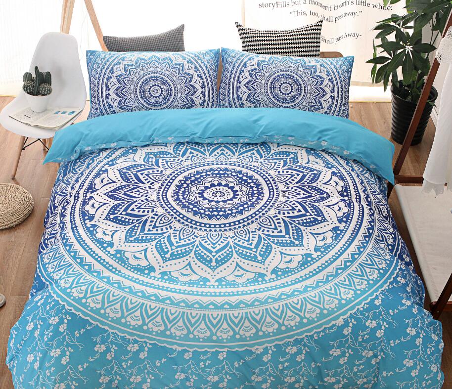 3D Blue Circle Totem 9974 Bed Pillowcases Quilt