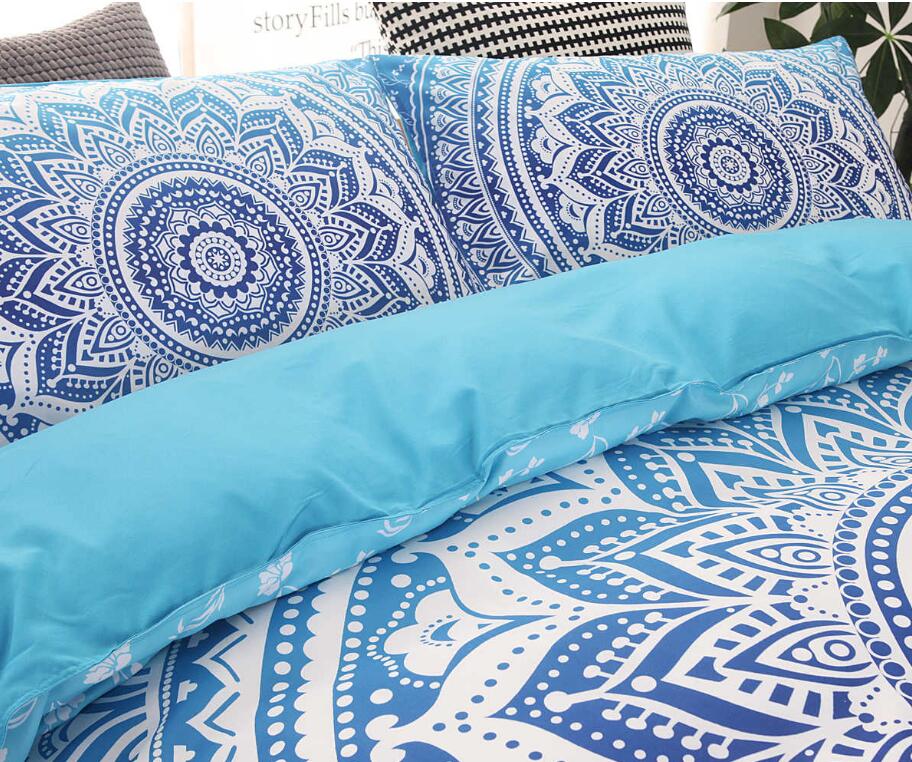 3D Blue Circle Totem 9974 Bed Pillowcases Quilt