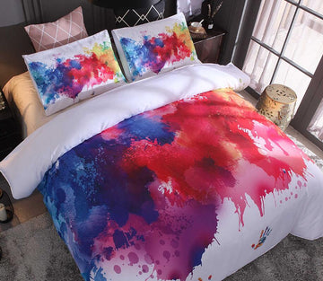 3D Colorful Watercolor Splash Ink 9978 Bed Pillowcases Quilt