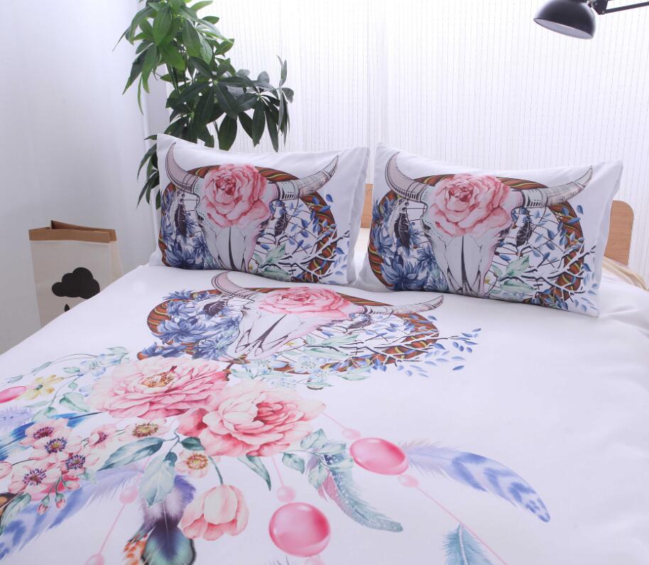 3D Deer Head Dreamcatcher 9992 Bed Pillowcases Quilt