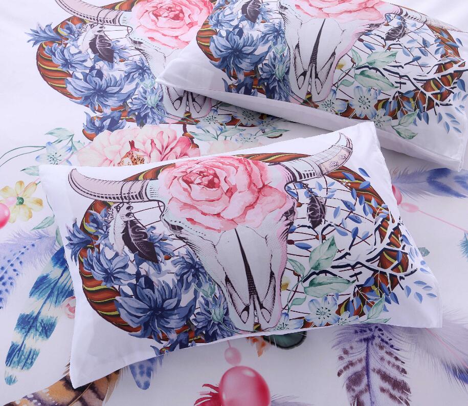 3D Deer Head Dreamcatcher 9992 Bed Pillowcases Quilt