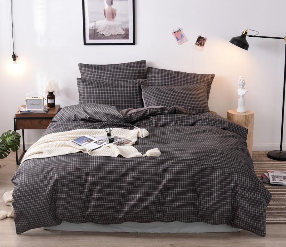 3D Black Grid 99172 Bed Pillowcases Quilt
