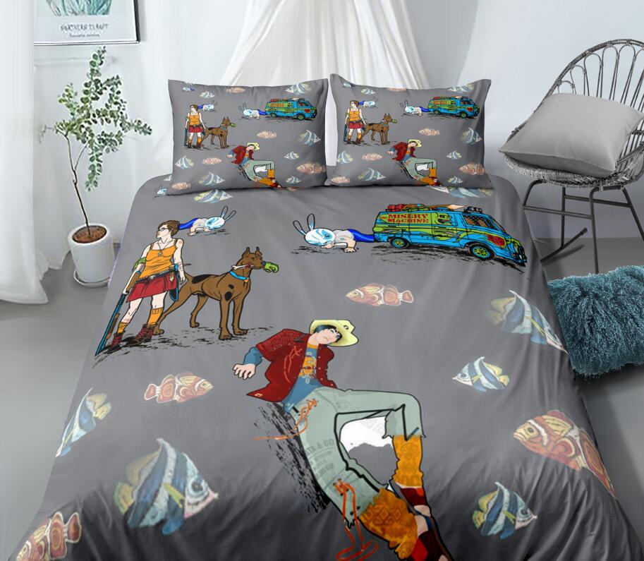 3D Cowboy Tropical Fish 99113 Bed Pillowcases Quilt