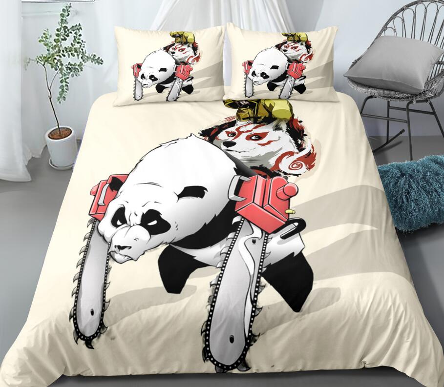3D Panda 99180 Bed Pillowcases Quilt