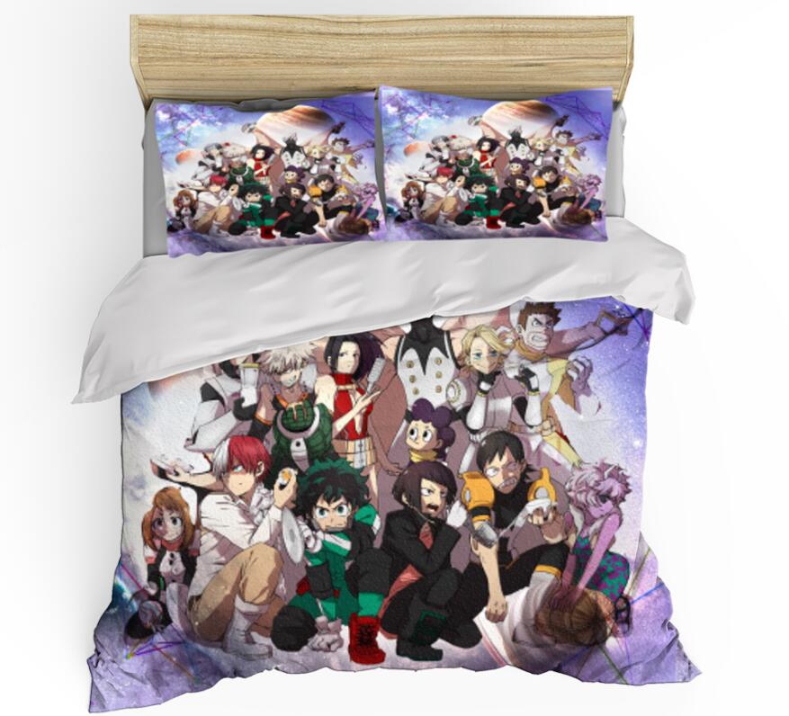 3D Cartoon Crowd 9965 Bed Pillowcases Quilt