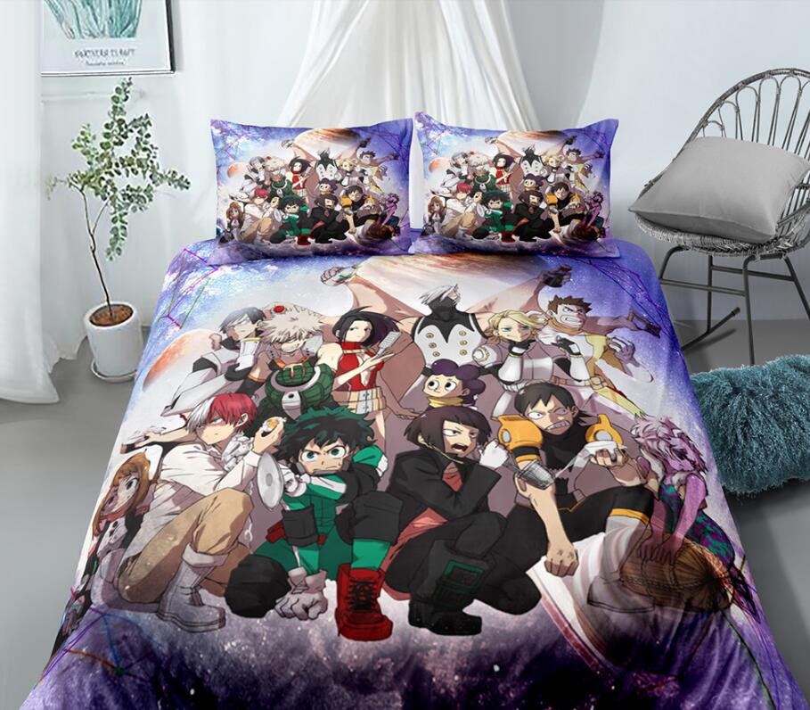 3D Cartoon Crowd 9965 Bed Pillowcases Quilt