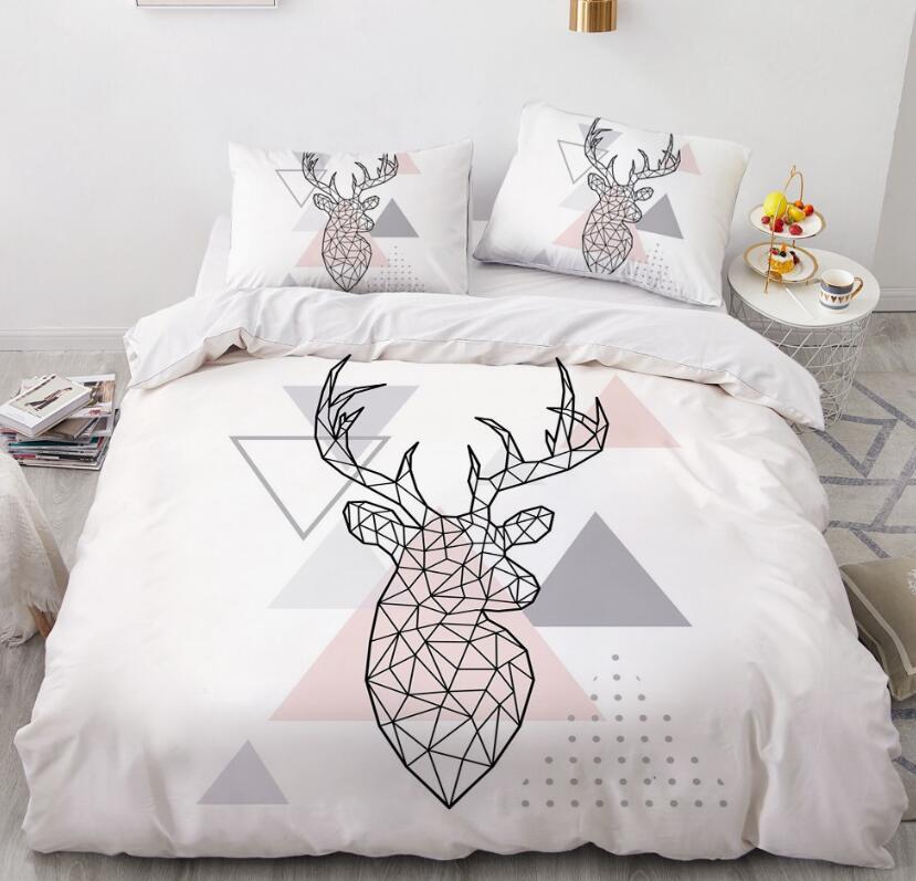 3D Deer Triangle 88187 Bed Pillowcases Quilt