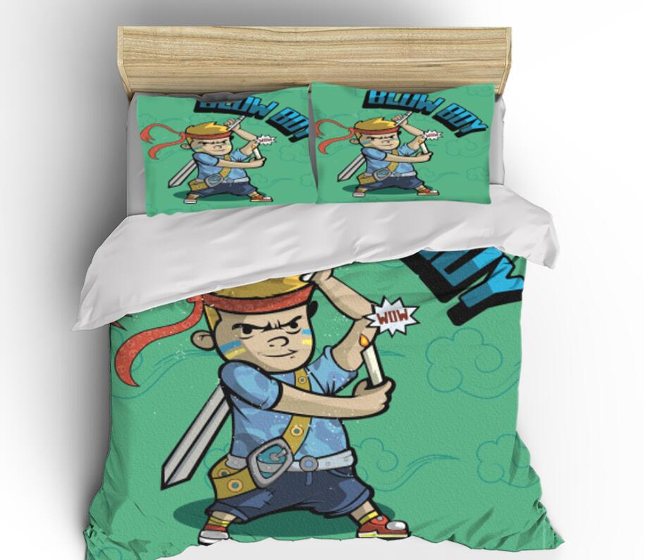 3D Boy Holding Candle 99149 Bed Pillowcases Quilt