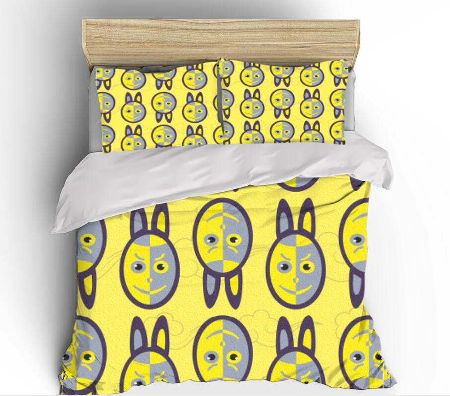 3D Yellow 99162 Bed Pillowcases Quilt