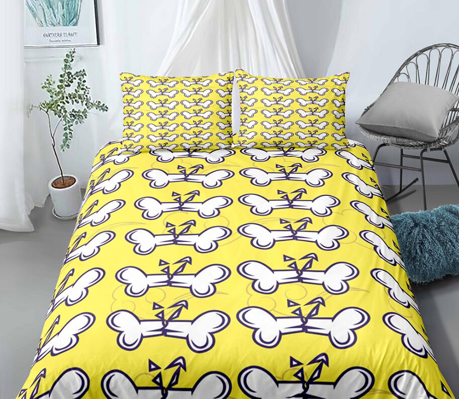 3D Dog Bones 99167 Bed Pillowcases Quilt