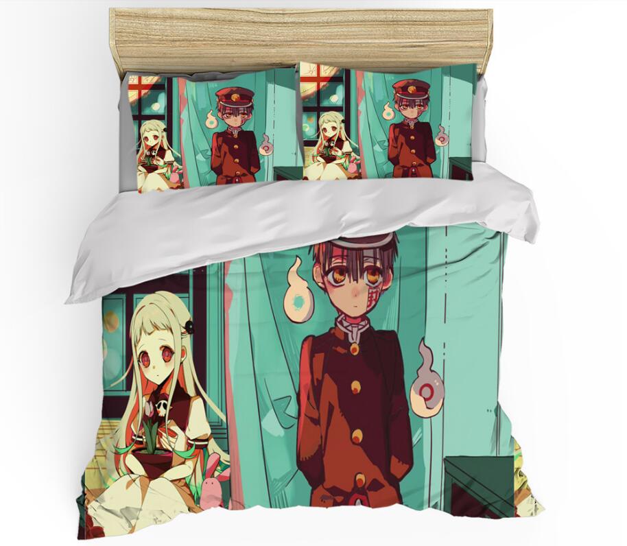 3D Ground-Bound Boy Hanako 9977 Bed Pillowcases Quilt