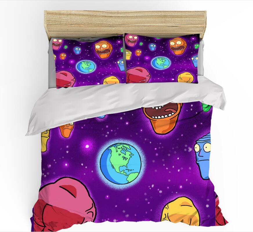 3D Starry Sky Rick Planet 9983 Bed Pillowcases Quilt