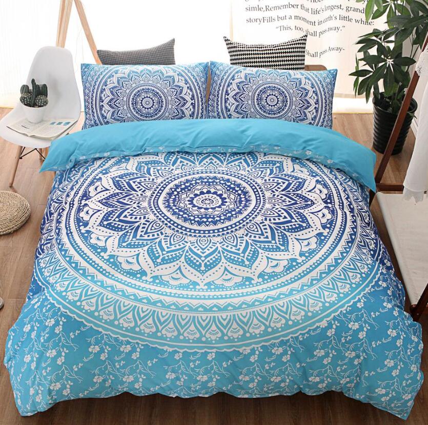 3D Blue White Circle Totem 9946 Bed Pillowcases Quilt