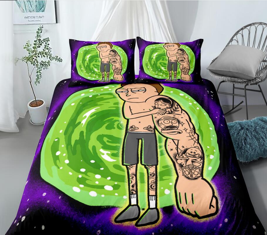 3D Morty Space Vortex 99177 Bed Pillowcases Quilt