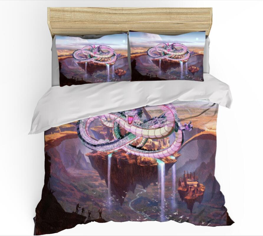 3D Sky City Dragon 99141 Bed Pillowcases Quilt