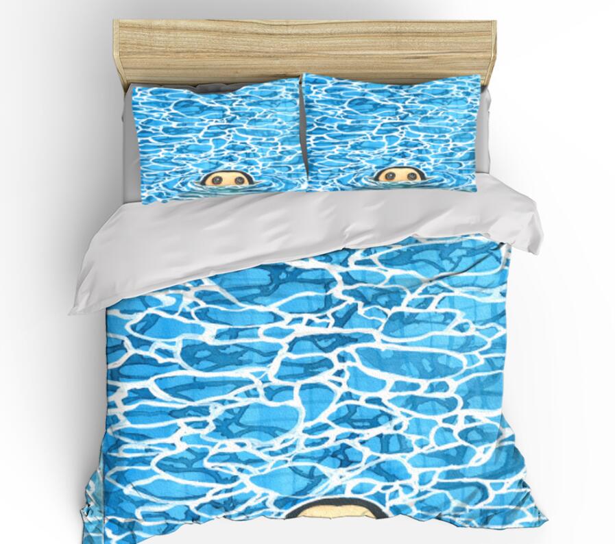 3D Blue Water Wave 99169 Bed Pillowcases Quilt