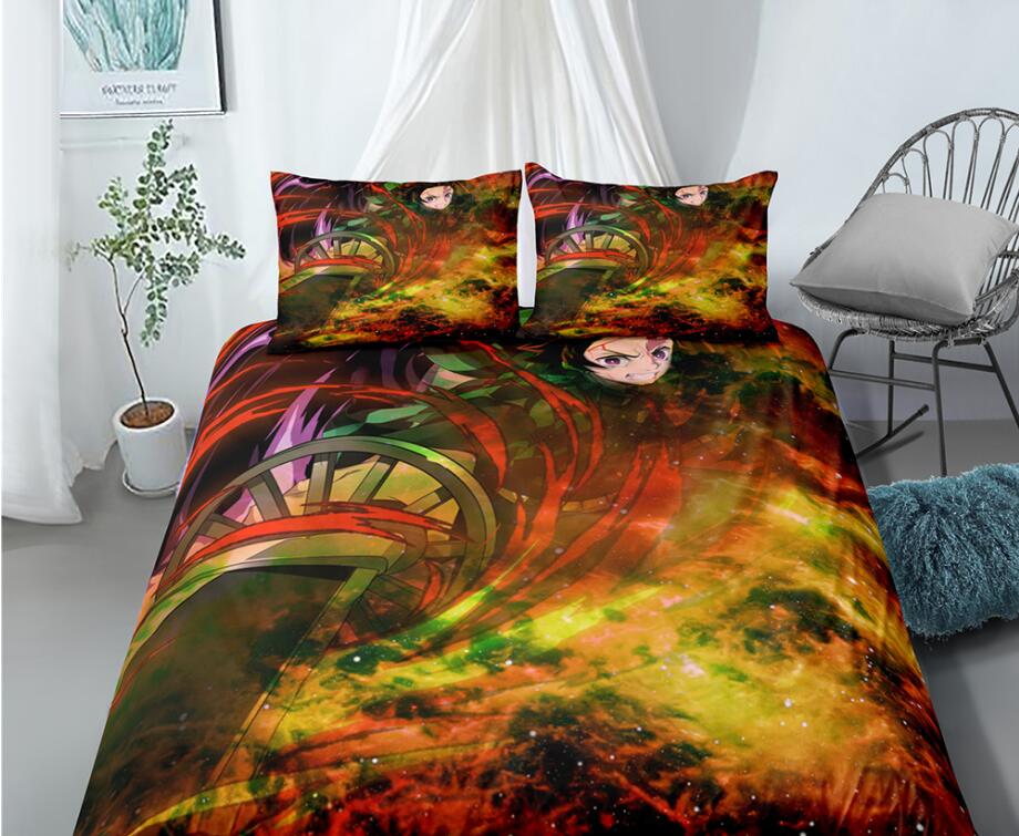 3D Demon Slayer 9999 Bed Pillowcases Quilt