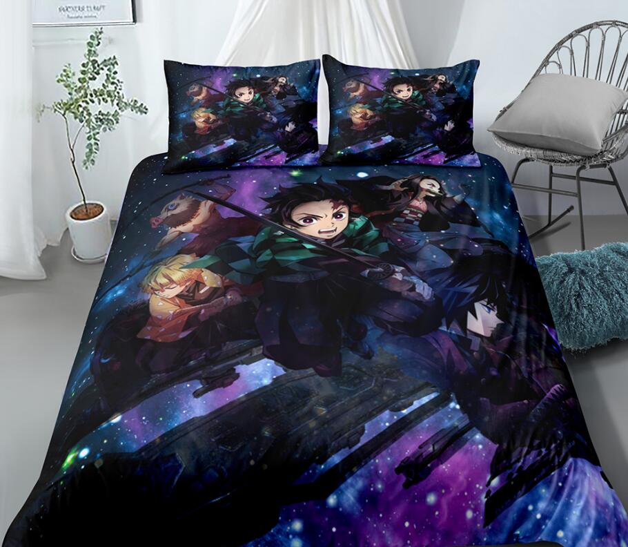 3D Demon Slayer Kamado Tanjiro 99101 Bed Pillowcases Quilt