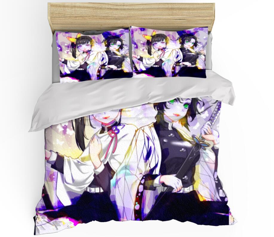 3D Demon Slayer Two Girls 99144 Bed Pillowcases Quilt