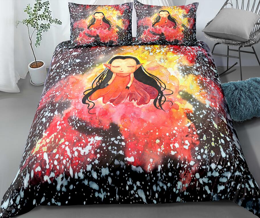 3D Little Girl 99104 Bed Pillowcases Quilt