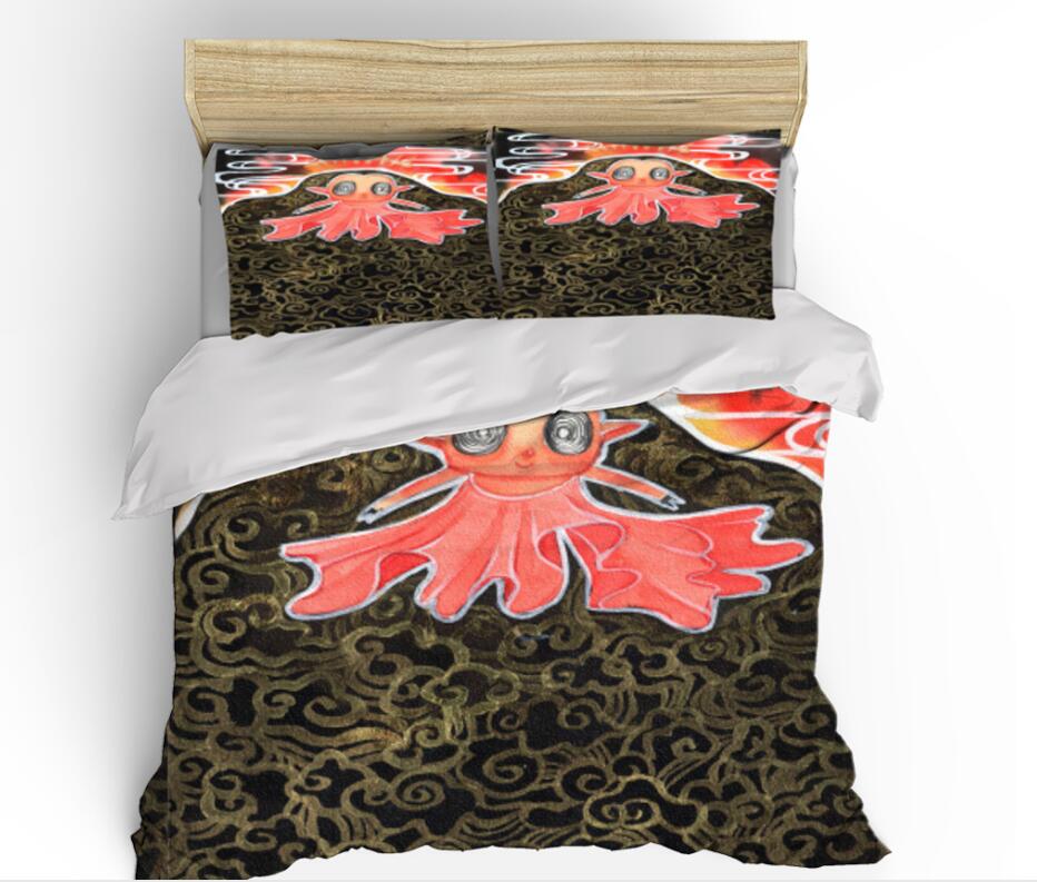3D Red Girl 99165 Bed Pillowcases Quilt
