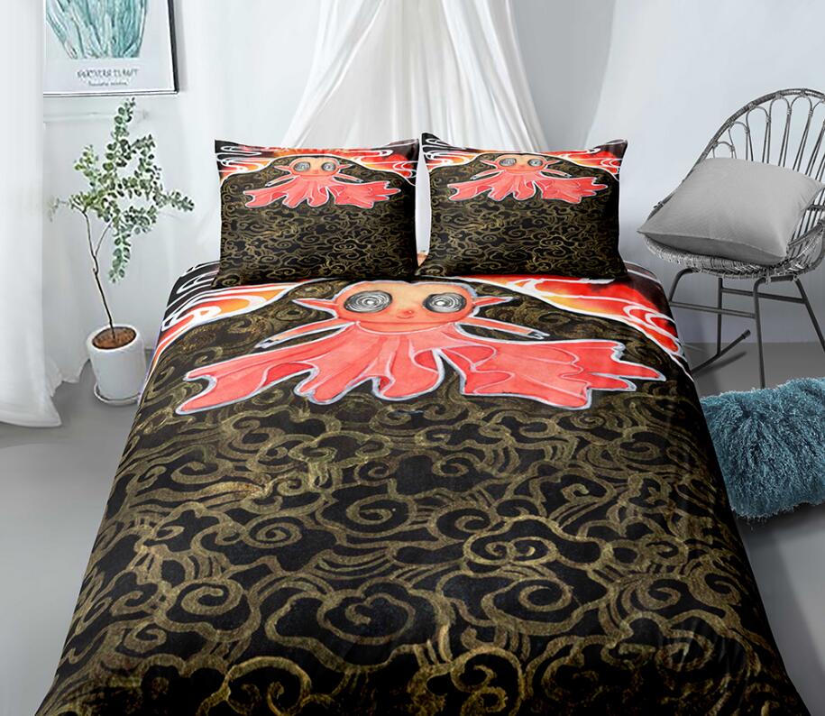 3D Red Girl 99165 Bed Pillowcases Quilt