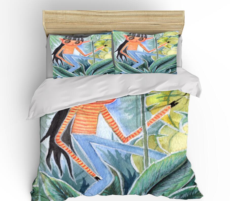 3D Girl In The Jungle 99170 Bed Pillowcases Quilt