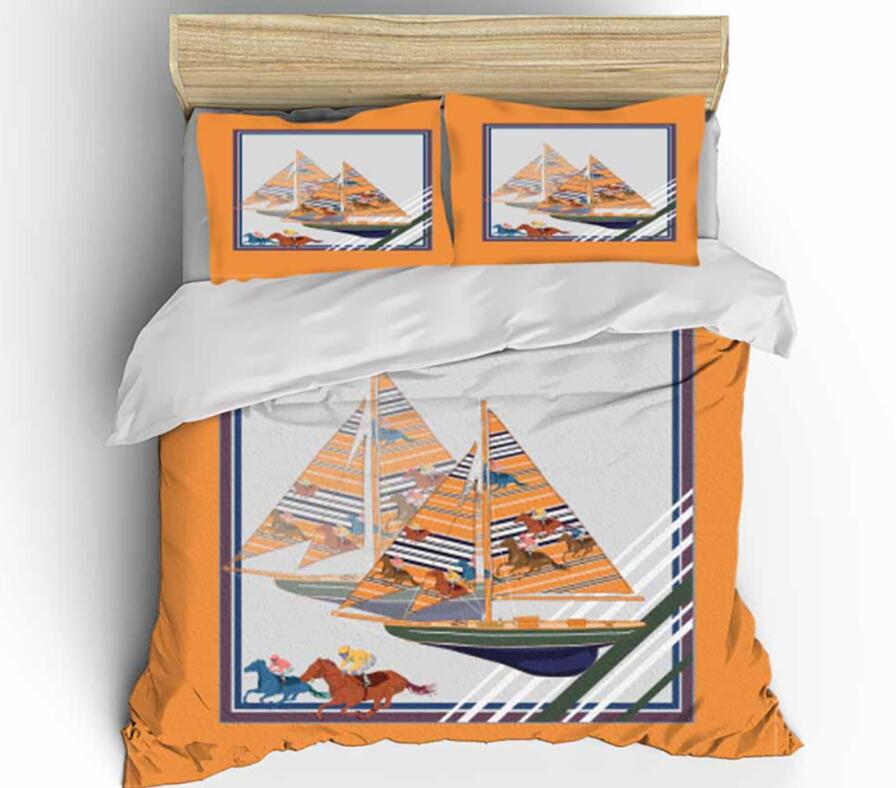 3D Sailboat Horse Riding 1132 Bed Pillowcases Quilt