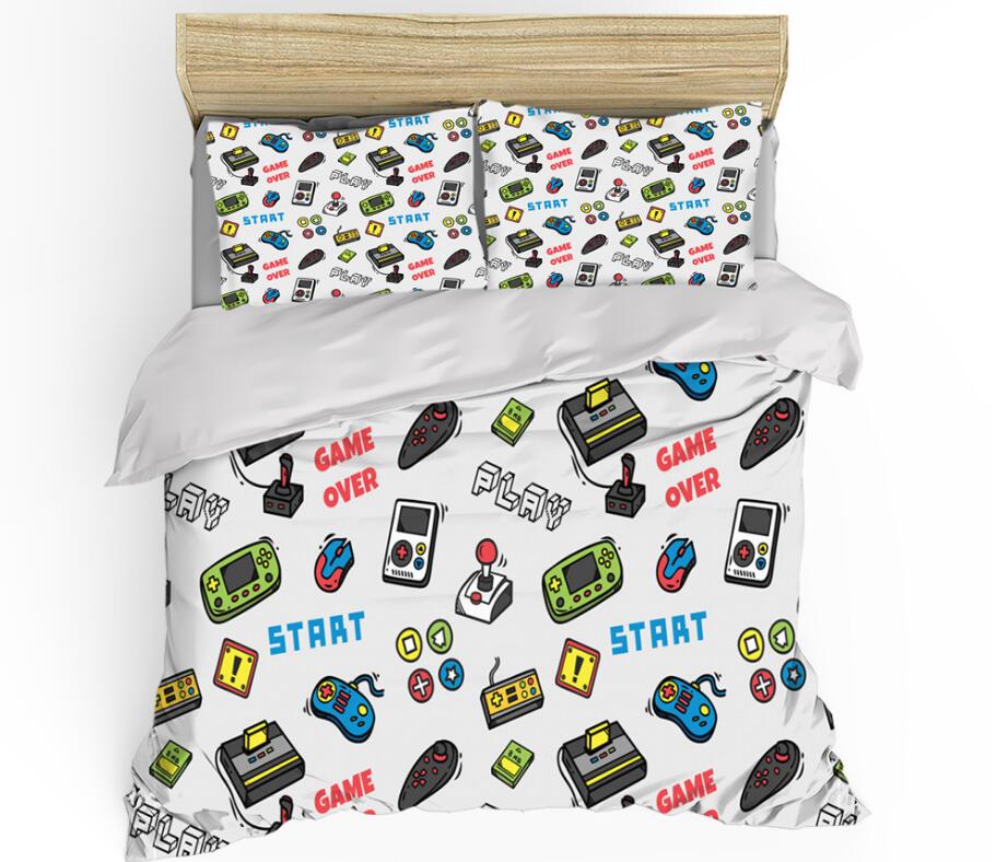 3D Game Console 0027 Bed Pillowcases Quilt