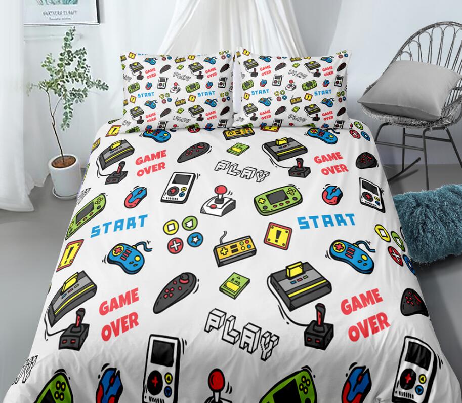 3D Game Console 0027 Bed Pillowcases Quilt