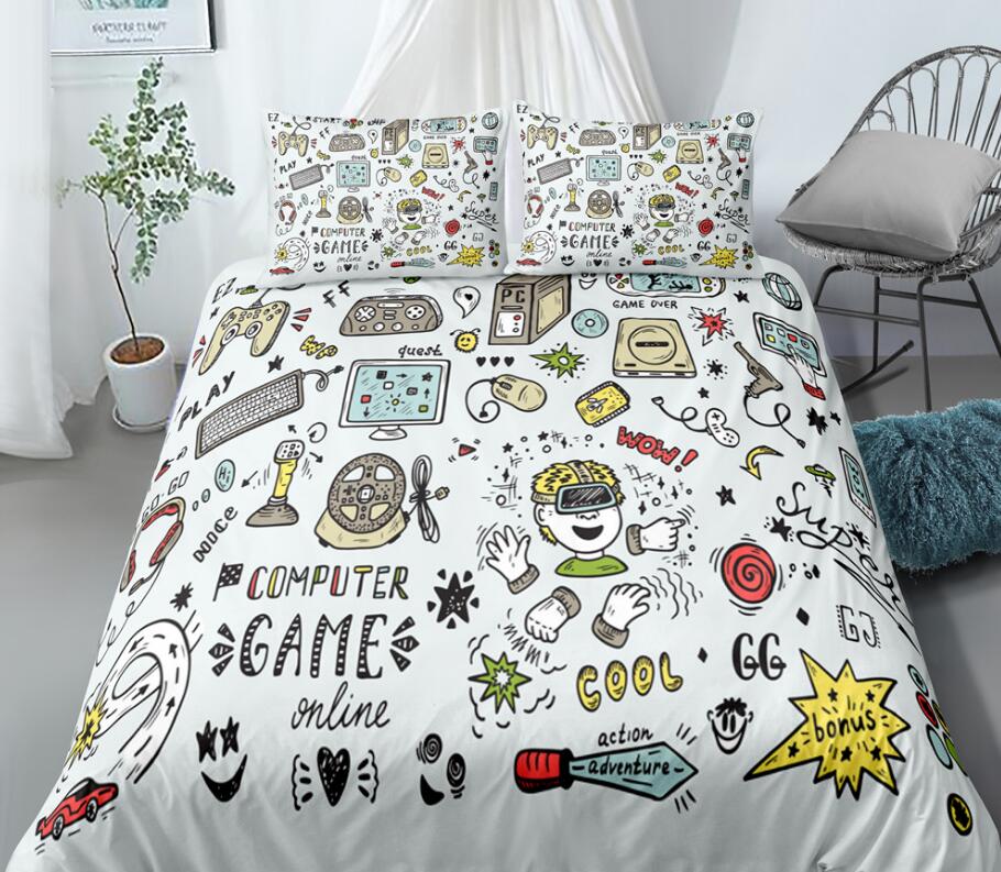 3D Game Appliances Game Console 0083 Bed Pillowcases Quilt
