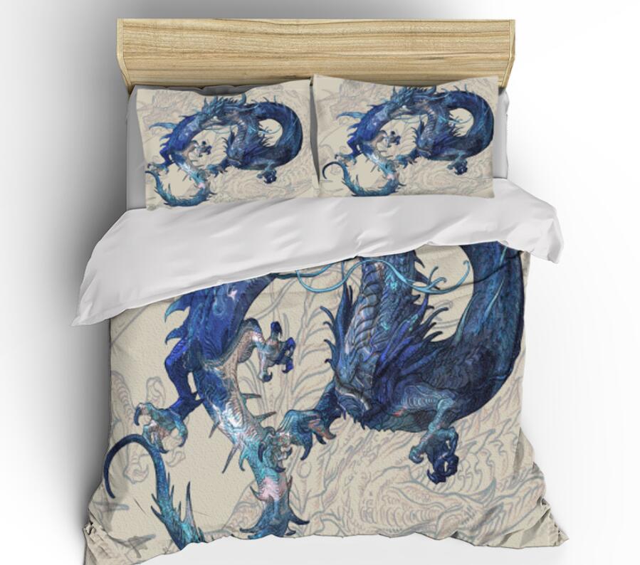 3D Dragon 0029 Bed Pillowcases Quilt