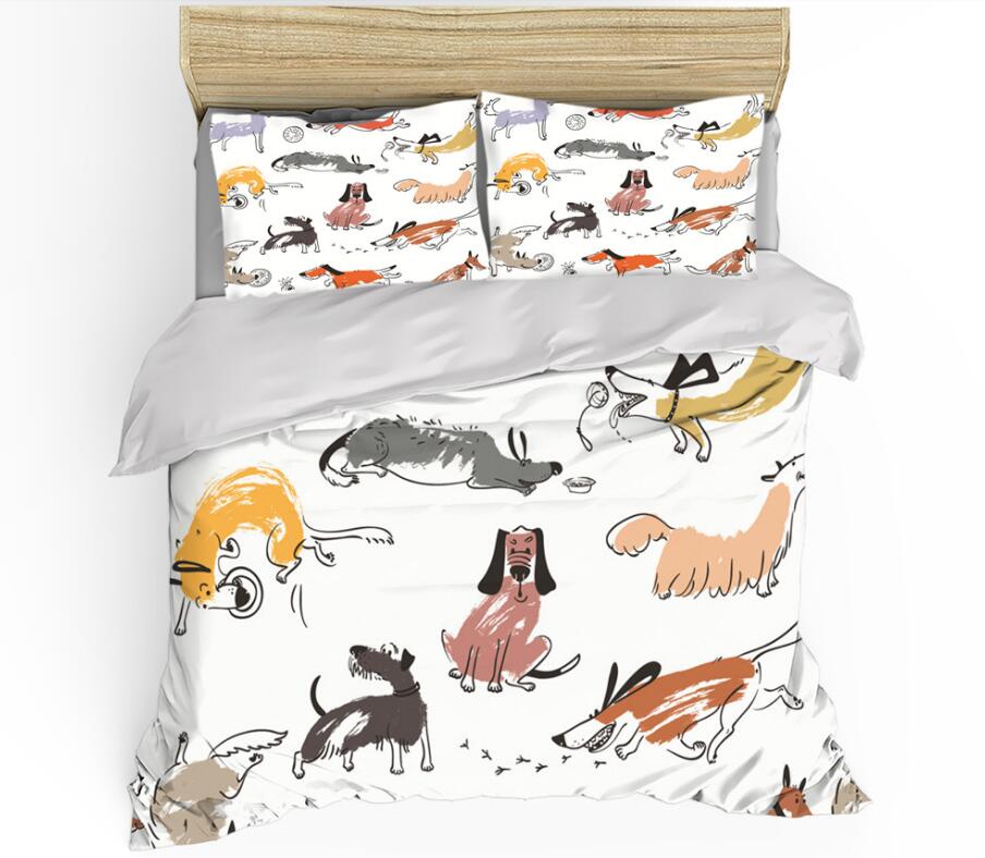 3D Puppy 0032 Bed Pillowcases Quilt