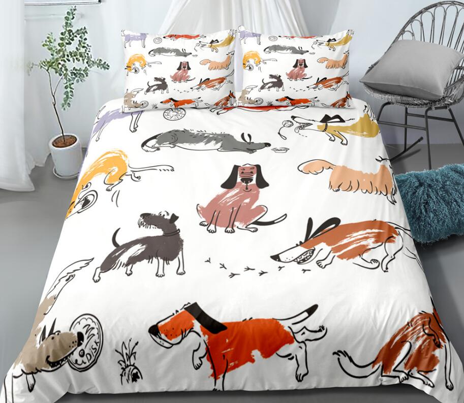 3D Puppy 0032 Bed Pillowcases Quilt