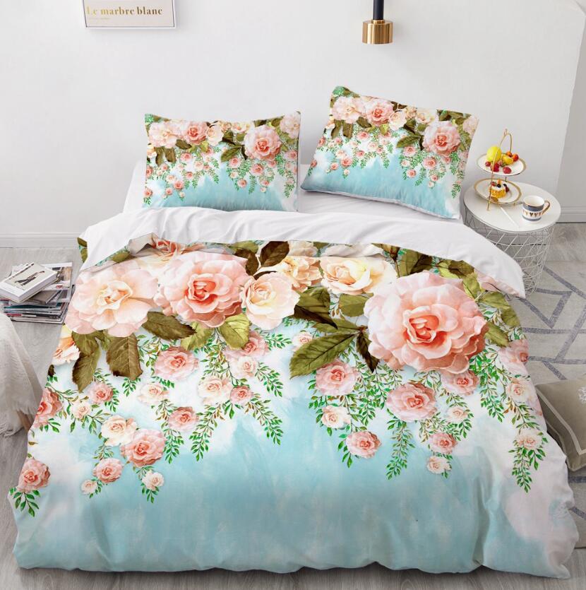 3D Flower Bush 9188 Bed Pillowcases Quilt