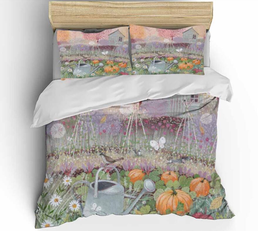 3D Garden Pumpkin 1116 Bed Pillowcases Quilt