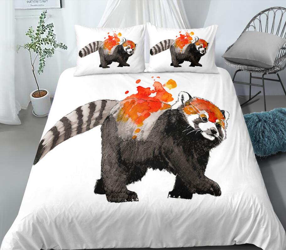 3D Raccoon 0044 Bed Pillowcases Quilt