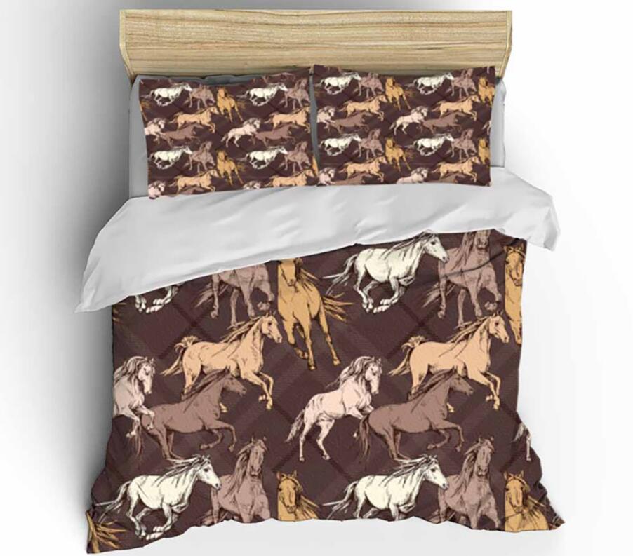 3D Many Horses 1137 Bed Pillowcases Quilt